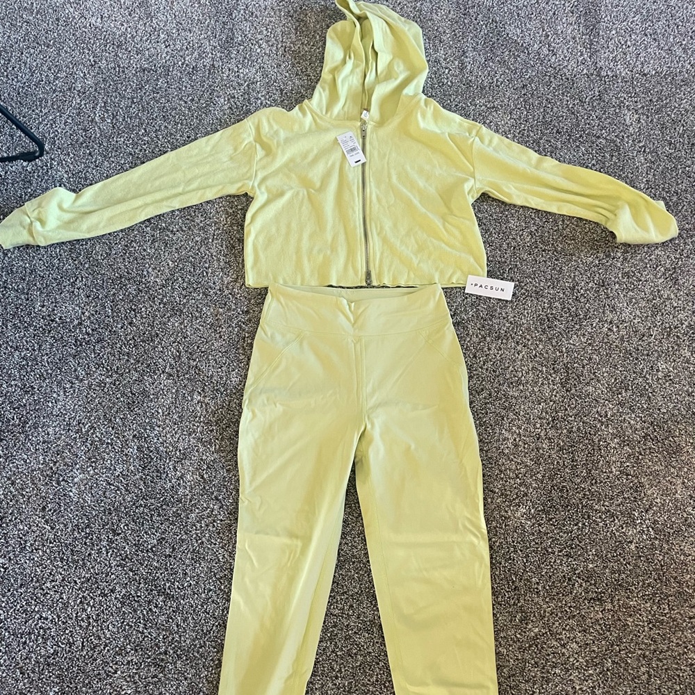 Womens small Capri and cropped hoodie set